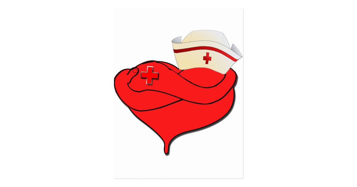 NURSE HEART HUG HUGGING POSTCARD | Zazzle.com