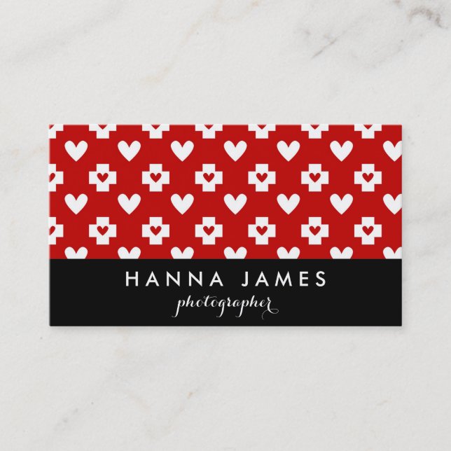 Nurse Heart Medical Personalized Business Card (Front)