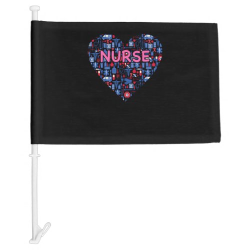 Nurse Heart RN Nurse for Women Inspirational Nurse Car Flag