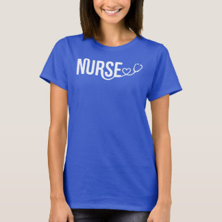 Nurse Heart Stethoscope Minimalist Healthcare Life T-Shirt