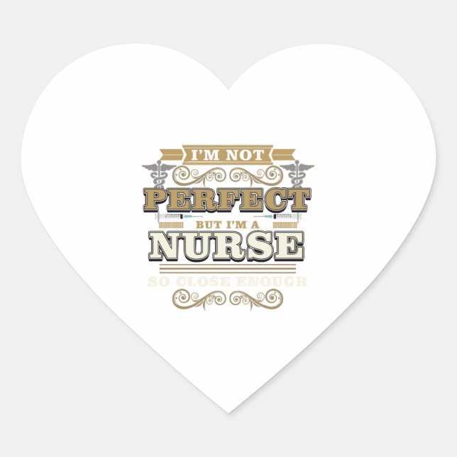 Nurse             heart sticker (Front)