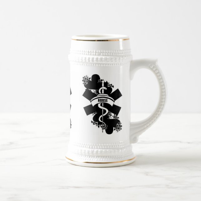 Nurse Heart Tattoo Beer Stein (Right)