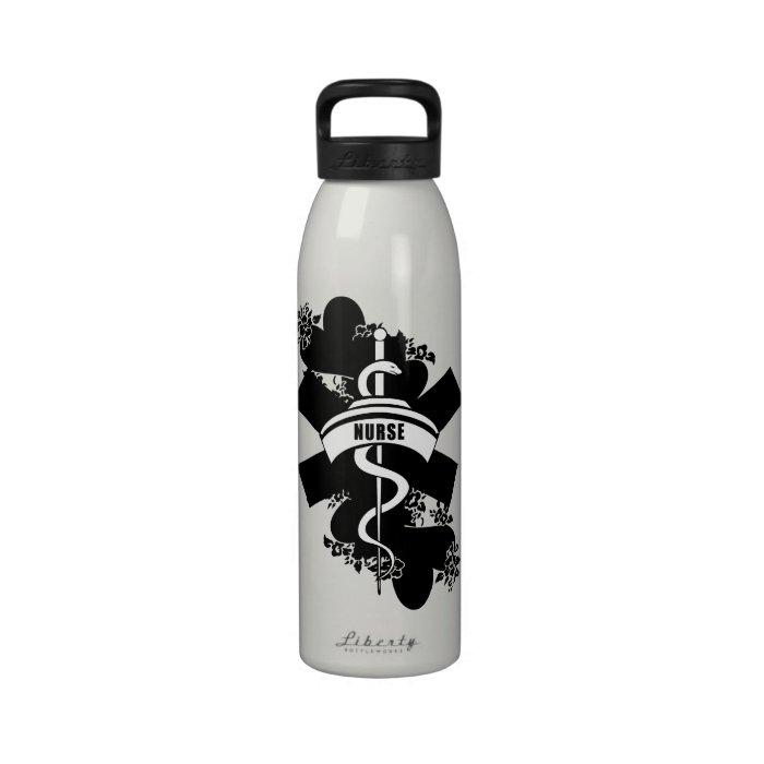 Nurse Heart Tattoo Drinking Bottles