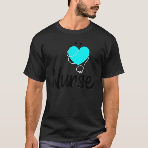 Nurse Heart With Stethoscope RN Nurse Practitioner T-Shirt
