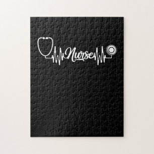 Nurse Heartbeat Nursing Jigsaw Puzzle