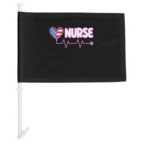 nurse heartbeat usa flag  1