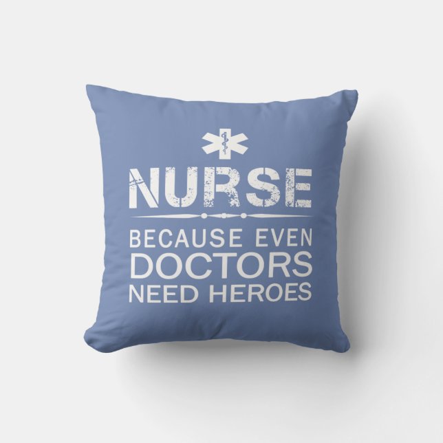 NURSE HEROES THROW PILLOW (Front)