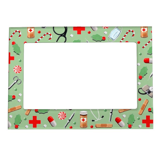 Nurse Holiday Gift Magnetic Picture Frame (Front)