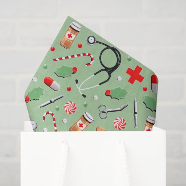 Nurse Holiday Tissue Paper (Gift Bag)