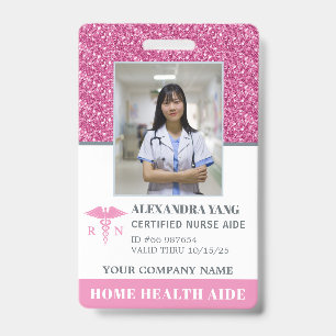 Nurse Home Health Aid Photo Badge