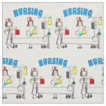 Nurse Hospital Scene Fabric