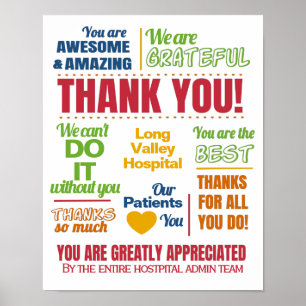Nurse Hospital Staff Appreciation Business Poster