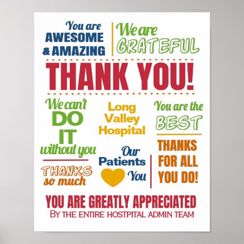 Nurse Hospital Staff Appreciation Business Poster