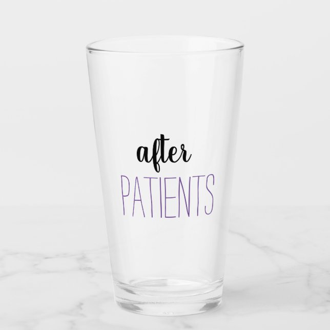 Nurse Humor after patients Coffee Mug Glass (Front)