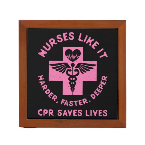 Nurse Humor _ CPR  Save Lives _ Funny Novelty Desk Organizer