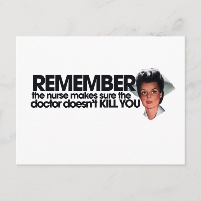 Nurse Humor Postcard (Front)