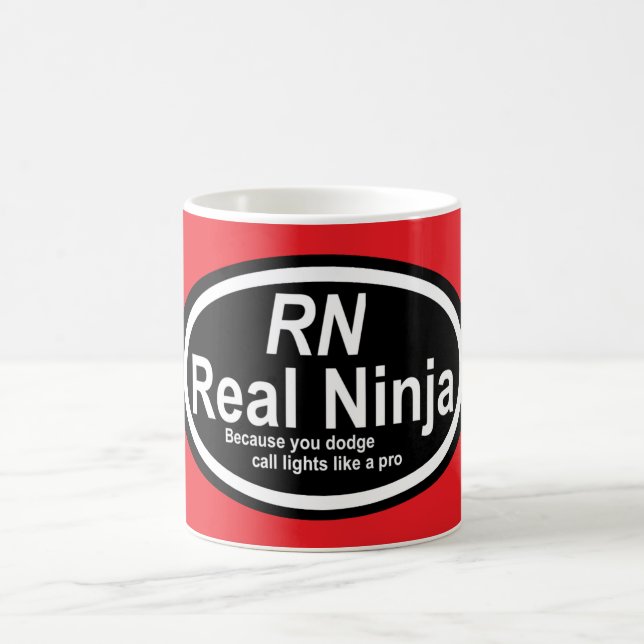 Nurse Humor Print Novelty "RN"  Coffee Mug (Center)