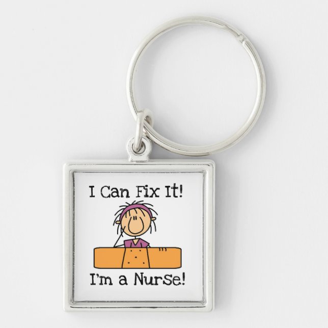 Nurse I Can Fix It T-shirts and Gifts Keychain (Front)