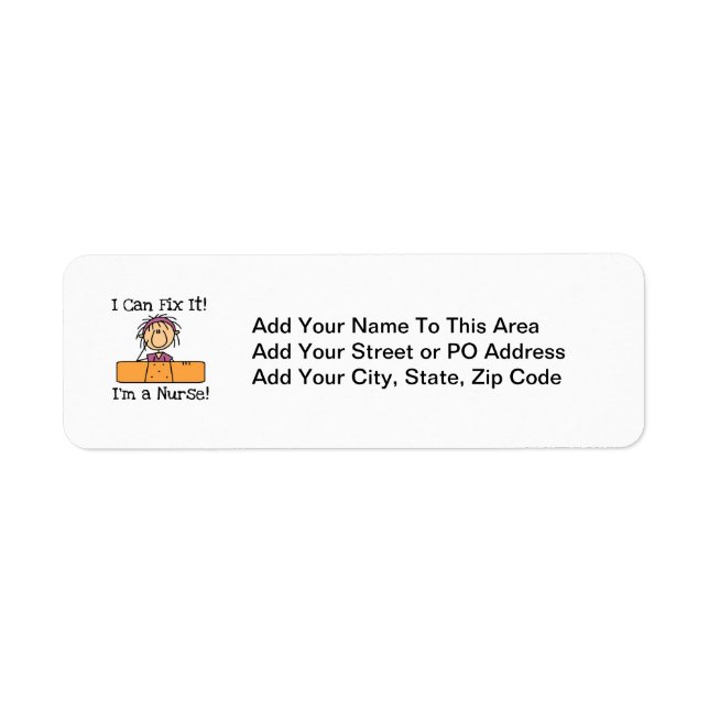 Nurse I Can Fix It T-shirts and Gifts Label (Front)