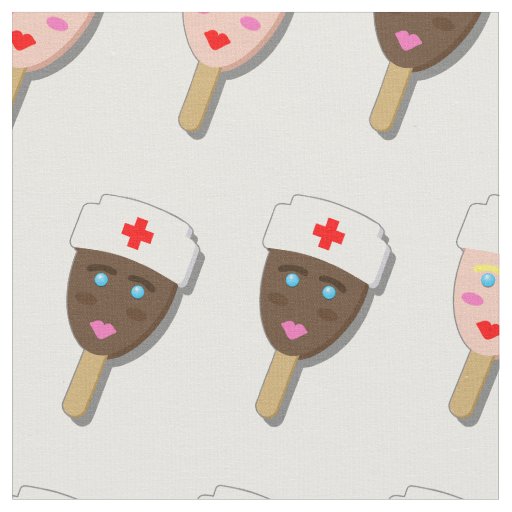 nurse ice cream popsicle on white fabric