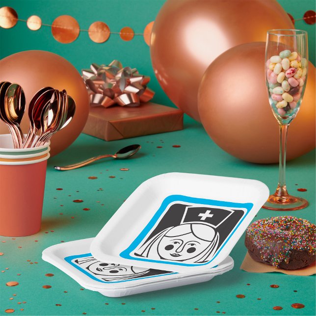 Nurse Icon Paper Plates (Creator Uploaded)