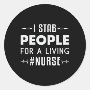 #Nurse ICU Nurses Medicine Emergency Ambulance Classic Round Sticker