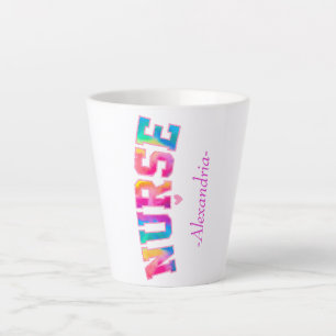 "Nurse" in Elegant Rainbow Colors Vibrant & Latte Mug