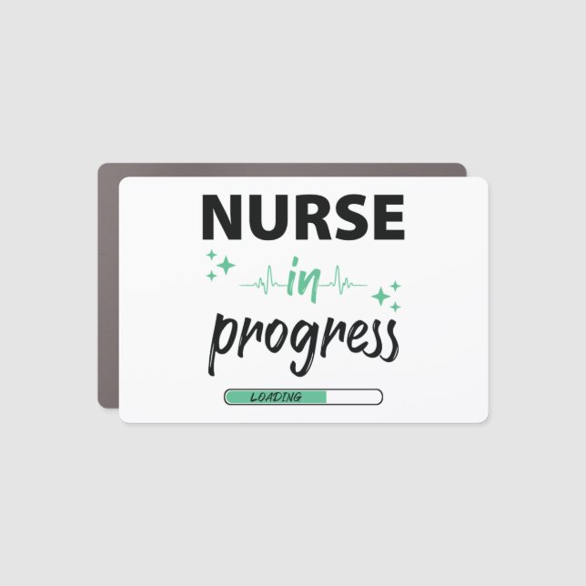 Nurse in Progress  Car Magnet (Front)