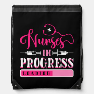 Nurse In Progress Nursing School Student Drawstring Bag