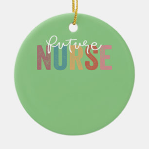 Nurse In Progress Nursing School Student Future Nu Ceramic Ornament
