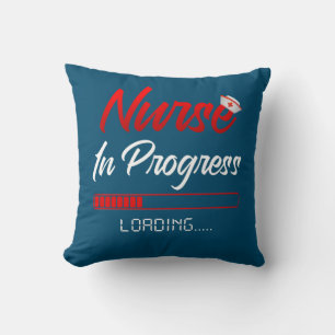 Nurse In Progress Nursing School Student Future Throw Pillow