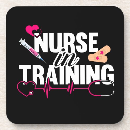 Nurse In Training Nursing Student  Beverage Coaster