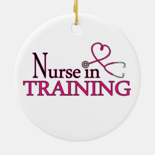 Nurse in Training - Pink Ceramic Ornament