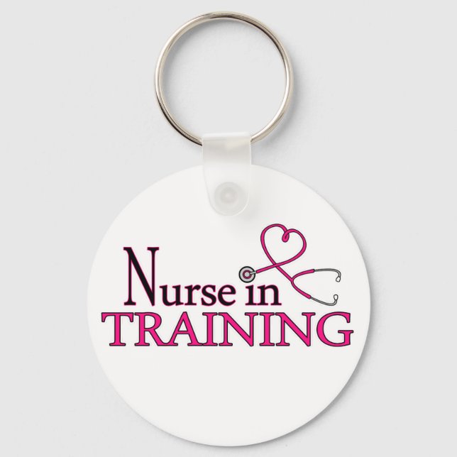 Nurse in Training - Pink Keychain (Front)