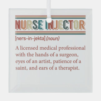 Nurse Injector Definition Retro Nurse In Glass Ornament