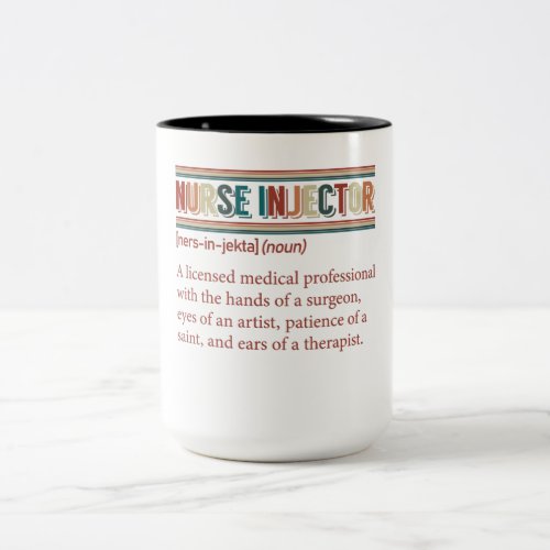 Nurse Injector Definition Retro Nurse In Two_Tone Coffee Mug