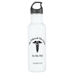 Nurse Inspirational Quote Medical Personalized Stainless Steel Water Bottle