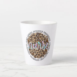 "Nurse" & Inspiring Traits - Leopard Print Latte Mug