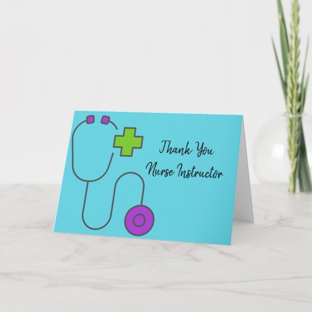 Nurse Instructor Thank You  Card (Front)