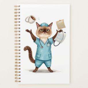 Nurse is having Coffee Break for Cat Lovers Planner