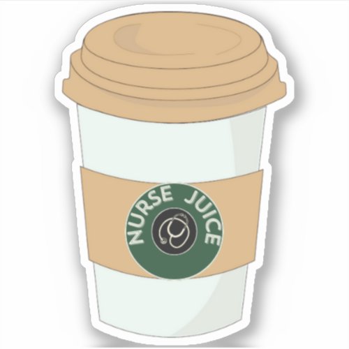 Nurse Juice Coffee Cup Sticker