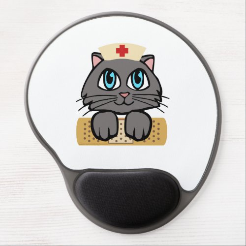 Nurse Kitten Blue Eyes Gel Mouse Pad