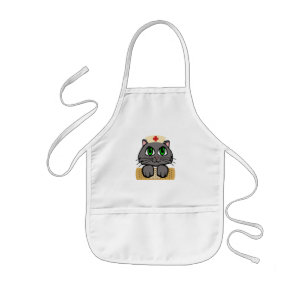 Nurse Kitten (Green Eyes) Kids' Apron