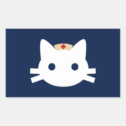 Nurse Kitty Rectangular Sticker