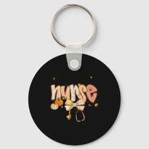 Nurse Labor And Delivery Coquette Fall Pumpkin Tha Keychain