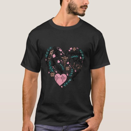 Nurse Leopard Print Pattern For Nurse Heart T_Shirt