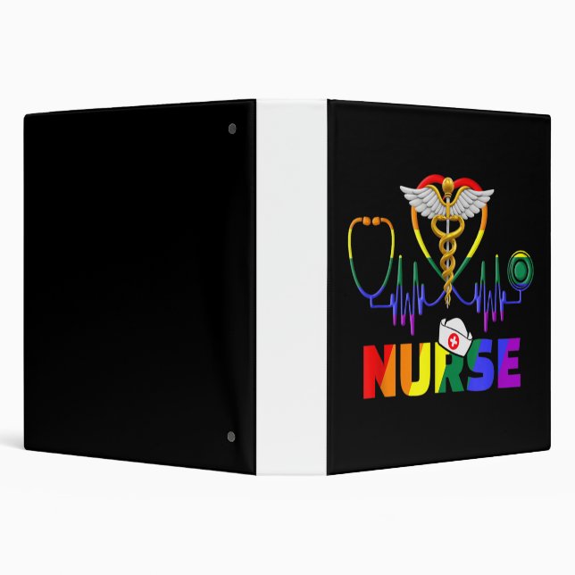 Nurse LGBT 3 Ring Binder (Background)