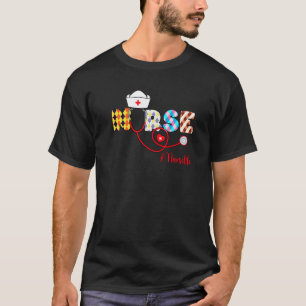 Nurse Life And Stethoscope Scrub Nurse With Plaid T-Shirt