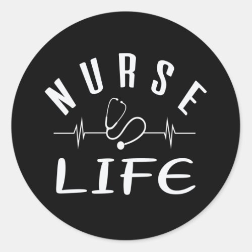   Nurse Life Classic Round Sticker