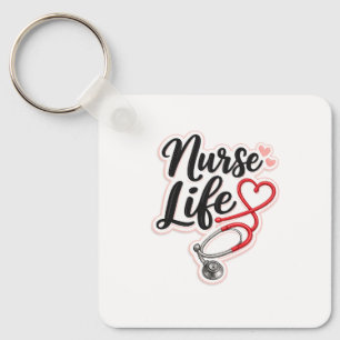 Nurse Life Custom Keychain Gift Design
